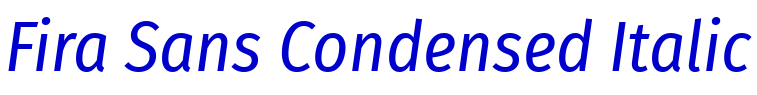 Fira Sans Condensed Italic police de caractère